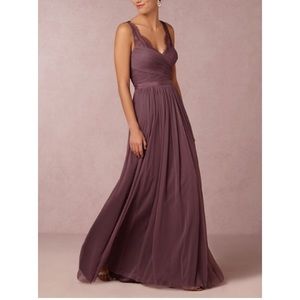 BHLDN Hitherto Fleur Antique Orchid Tulle Dress